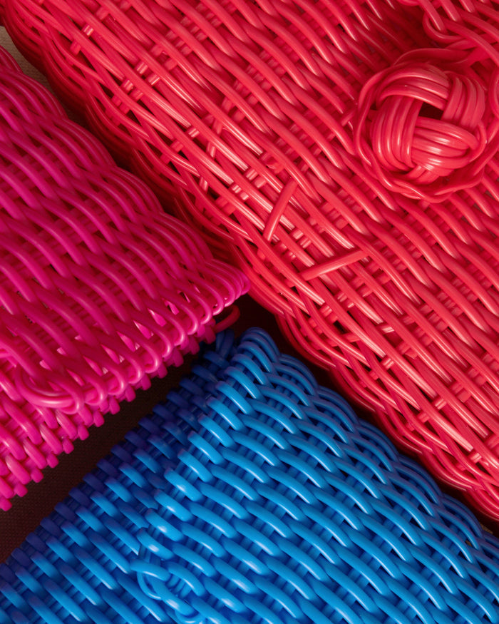 The detail view of the Southern Tide The Lilley Line Clutch in Rose Red by Southern Tide - Rose Red
