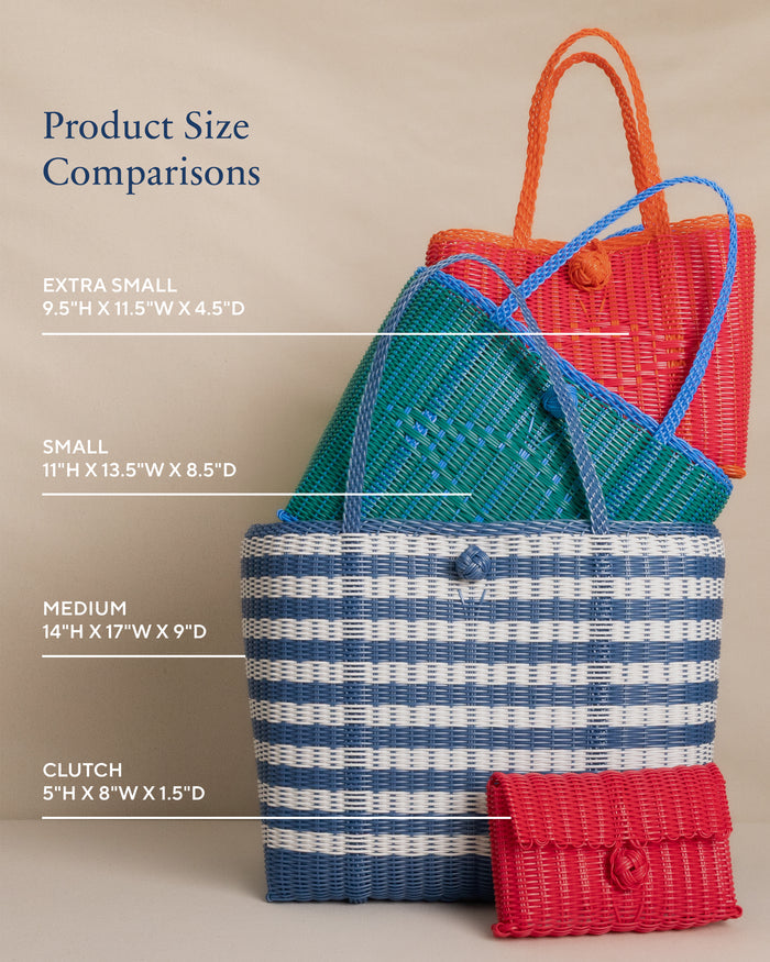The multi view of the Southern Tide The Lilley Line Extra Small Solid Tote by Southern Tide - Fog Blue