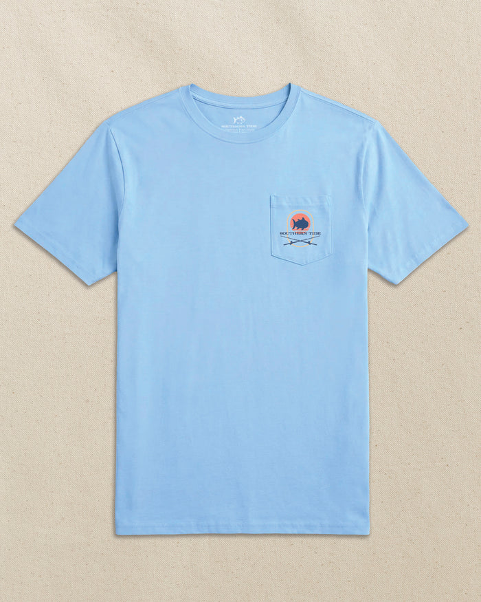 The front view of the Southern Tide The Skipjack Deep Sea Fishing Boat Short Sleeve T-Shirt by Southern Tide - Ocean Channel