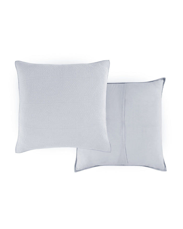The front view of the Southern Tide Tideline Coverlet Sham by Southern Tide - Grey