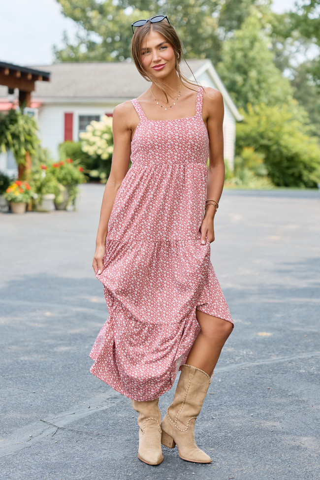 Time For Something Floral Knit Maxi Dress