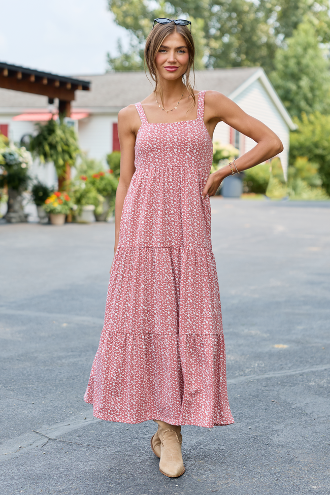 Time For Something Floral Knit Maxi Dress