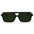 TopFoxx Atlas - Green Tortoise Squared Sunglasses