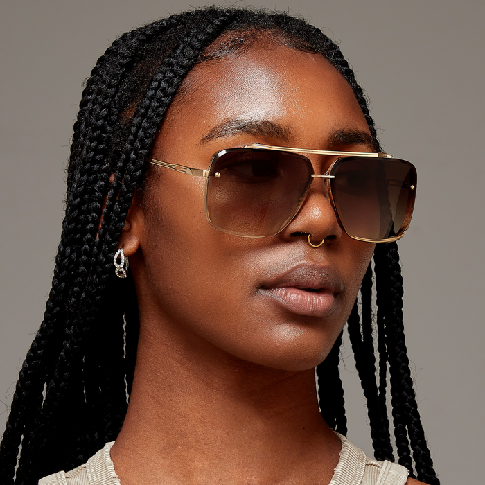 TopFoxx Bella Coffee - Tangle Free Sunglasses