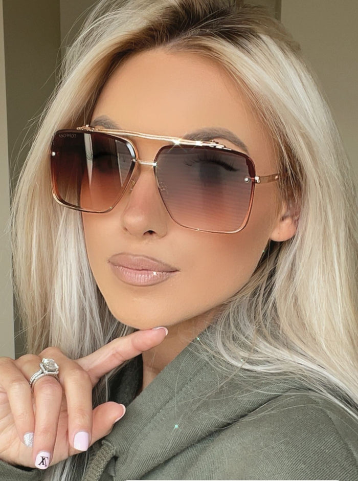 TopFoxx Bella Coffee - Tangle Free Sunglasses