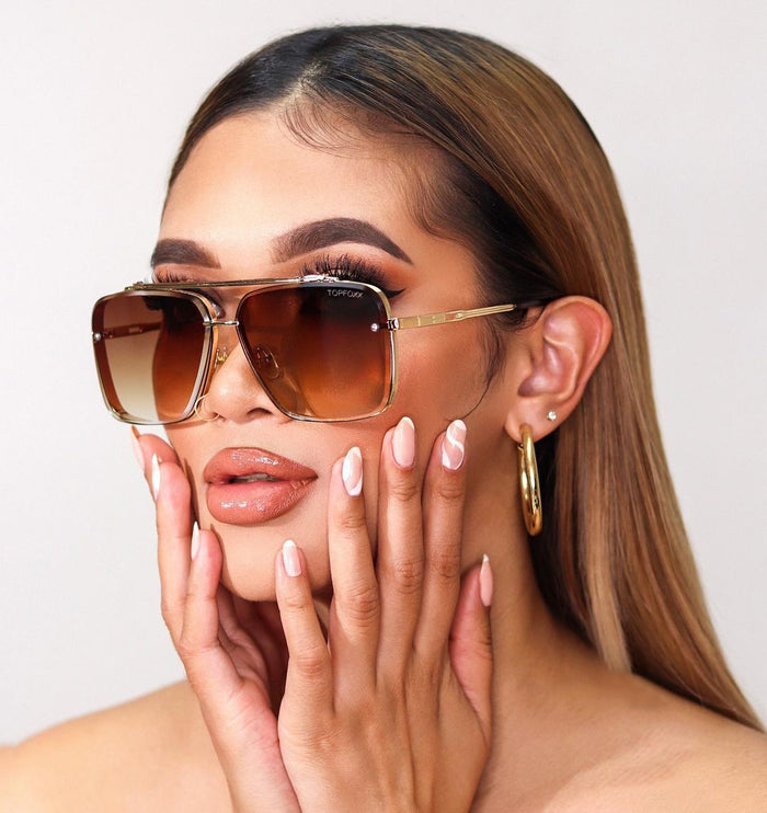 TopFoxx Bella Coffee - Tangle Free Sunglasses
