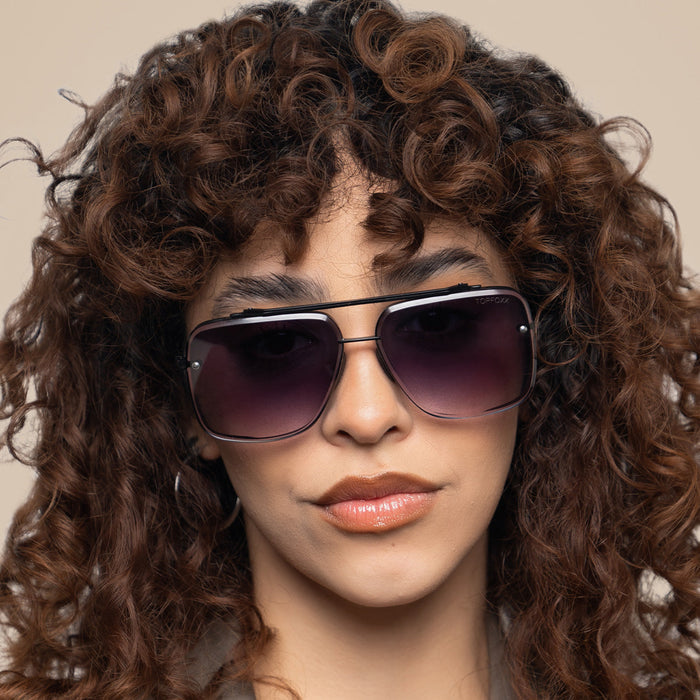 TopFoxx Bella Midnight - Tangle Free Aviator Sunglasses