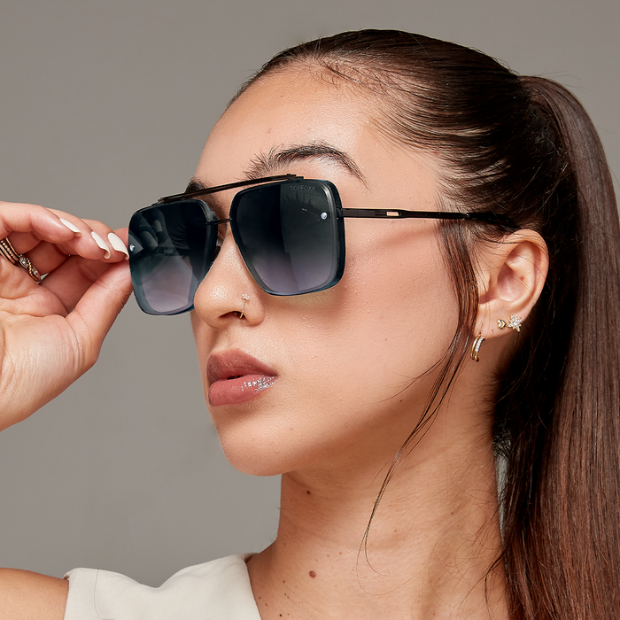 TopFoxx Bella Midnight - Tangle Free Aviator Sunglasses