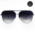 TopFoxx Cristina - Tangle Free - Faded Black Aviator Sunglasses