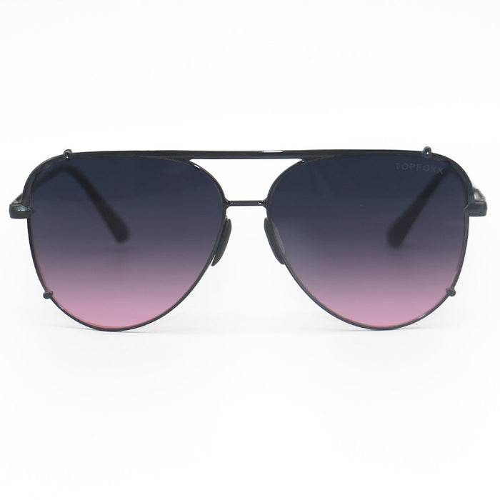TopFoxx Cristina - Tangle Free - Faded Purple & Pink Aviator Sunglasses