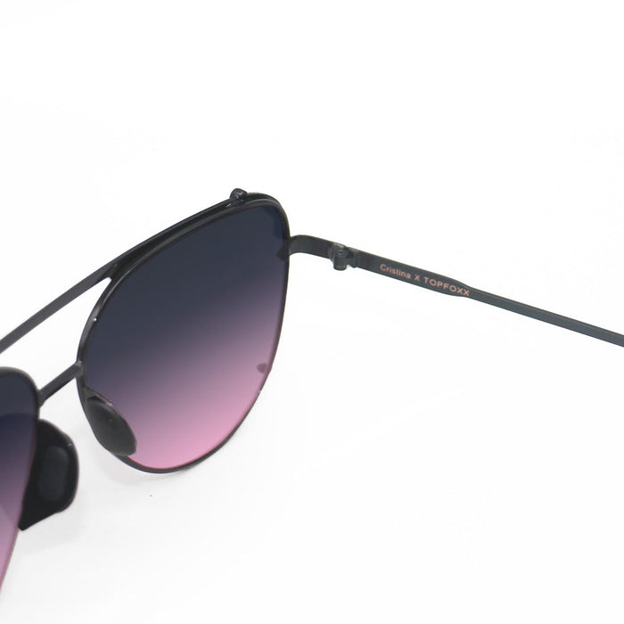 TopFoxx Cristina - Tangle Free - Faded Purple & Pink Aviator Sunglasses