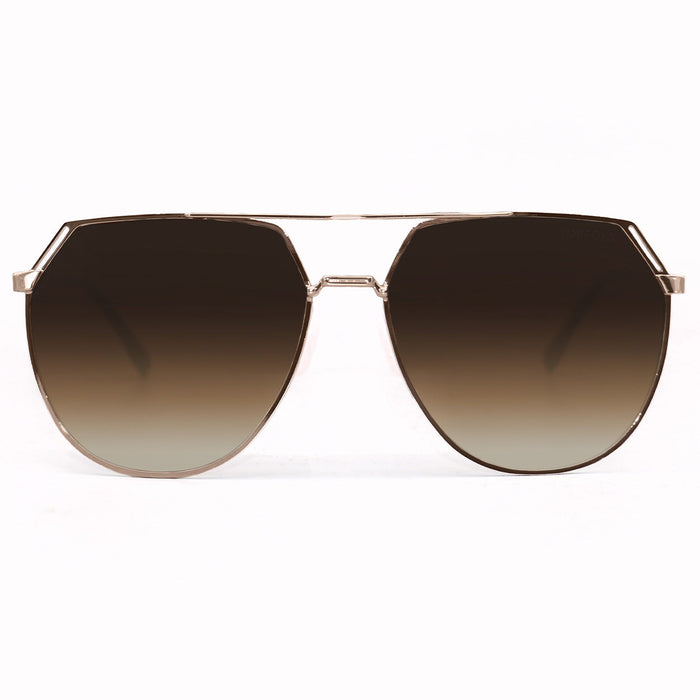 TopFoxx Farrah - Brown Tangle Free Aviator Sunglasses