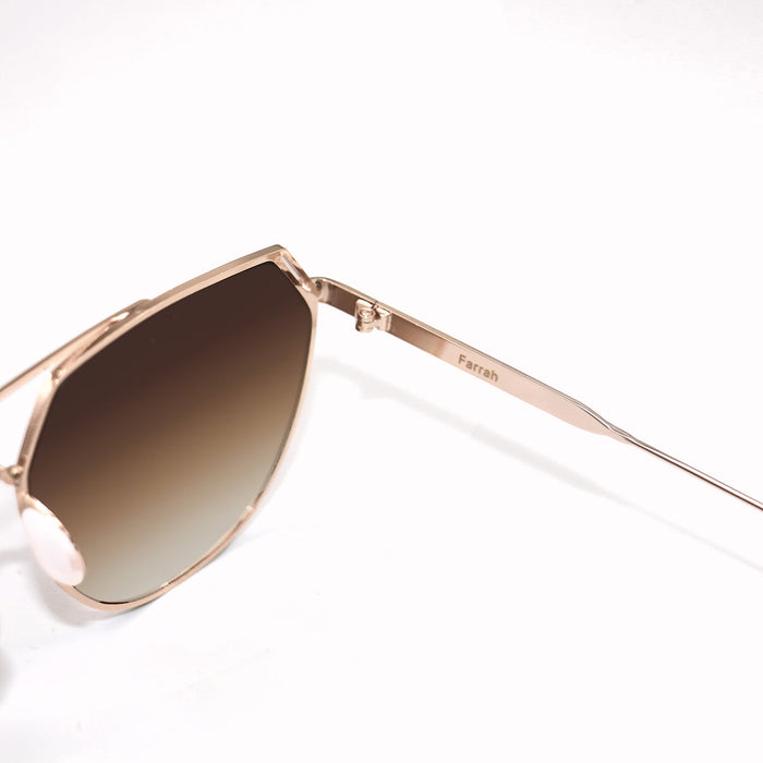 TopFoxx Farrah - Brown Tangle Free Aviator Sunglasses