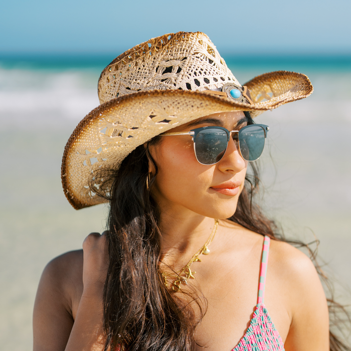 TopFoxx Grady White Gold Sunglasses