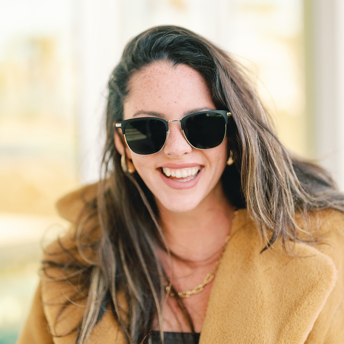 TopFoxx Grady White Gold Sunglasses