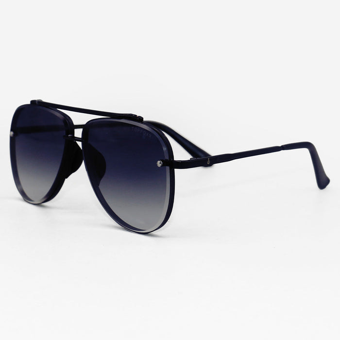 TopFoxx Luna - Tangle Free - Faded Black Aviator Sunglasses