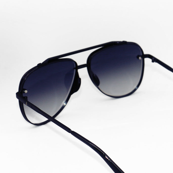 TopFoxx Luna - Tangle Free - Faded Black Aviator Sunglasses