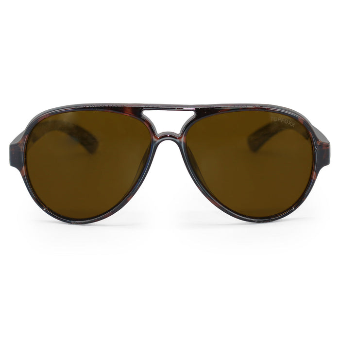 TopFoxx Poseidon Brown Tortoise  – Tangle-Free Floating Aviators
