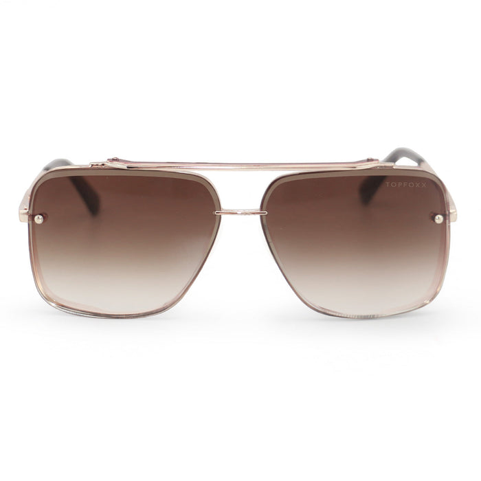 TopFoxx Smaller Bella Coffee - Tangle Free Aviator Sunglasses