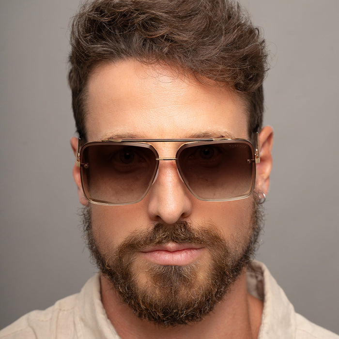 TopFoxx Smaller Bella Coffee - Tangle Free Aviator Sunglasses
