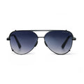 TopFoxx Smaller Cristina - Tangle Free - Faded Black Aviator Sunglasses Black