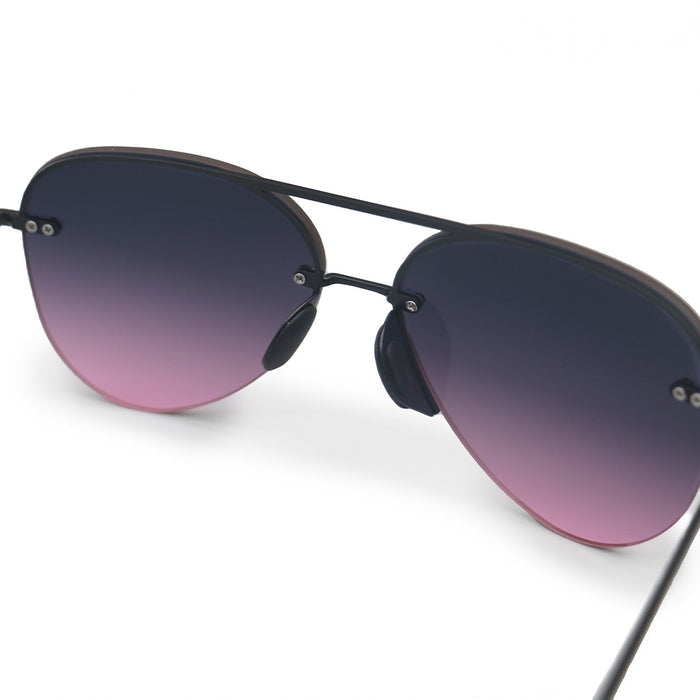 TopFoxx Smaller Megan 2 Faded Purple Pink - Tangle Free Aviator Sunglasses