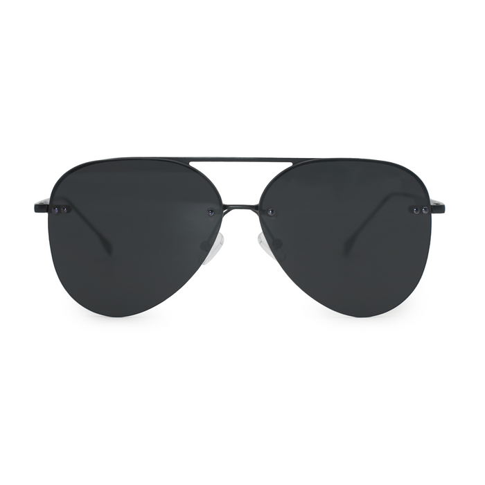 TopFoxx Smaller Megan 2 Jet Black- Aviator Sunglasses