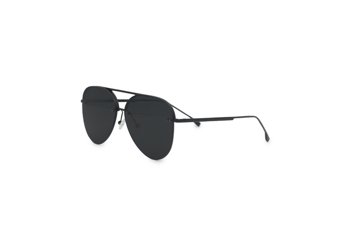 TopFoxx Smaller Megan 2 Jet Black- Aviator Sunglasses