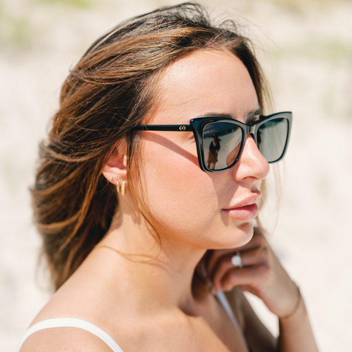 TopFoxx Toni Midnight Black Sunglasses