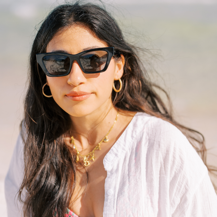 TopFoxx Vivian Midnight Black Sunglasses