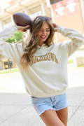 Touchdown Block Cream Graphic Hoodie