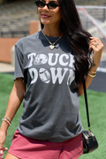 Touchdown Printed Dark Grey Graphic Tee