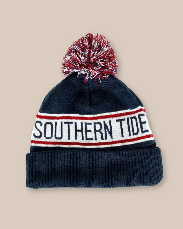 The front view of the Southern Tide Trailhead Beanie by Southern Tide - True Navy
