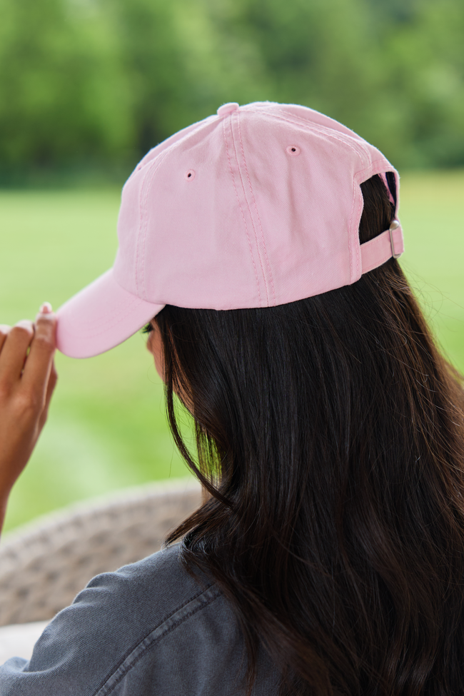 Trick or Treat Pink Embroidered Relaxed Hat