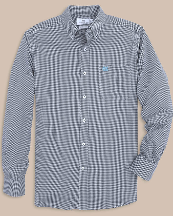 UNC Tar Heels Gingham Button Down Shirt C_Sportshirts Southern Tide