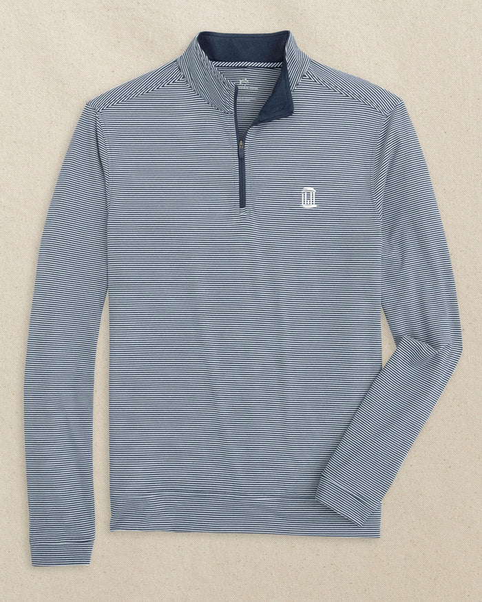 UNC Tar Heels Old Well Cruiser Micro-Stripe Quarter Zip C_Outerwear Southern Tide