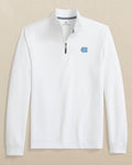 The front view of the Southern Tide UNC Tar Heels Schooner Quarter Zip by Southern Tide - Classic White
