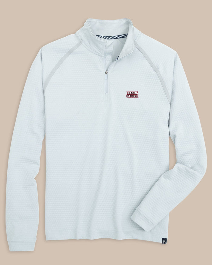 University of Louisiana-Lafayette Scuttle Heather Quarter Zip C_Outerwear Southern Tide