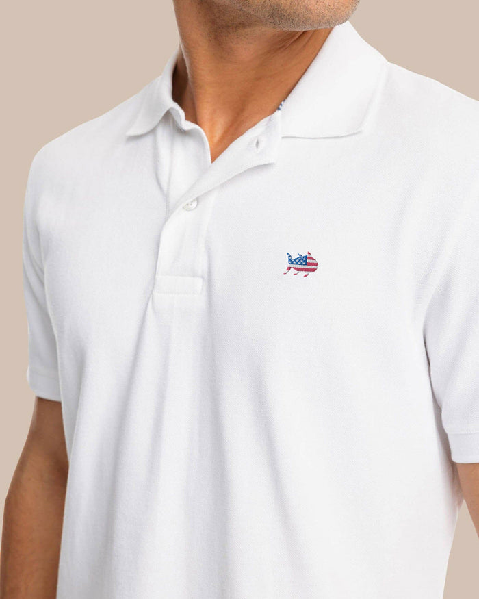 USA Flag Skipjack Polo