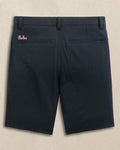 The back view of the Southern Tide USC Gamecocks Carolina Script brrr°®-die 8" Performance Short by Southern Tide - Caviar Black