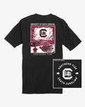 The back view of the USC Gamecocks Fishing Flag T-Shirt by Southern Tide - Black