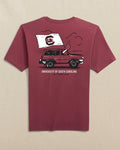 The back view of the Southern TideUSC Gamecocks Game Bound Short Sleeve T-Shirt by Southern Tide - Chianti