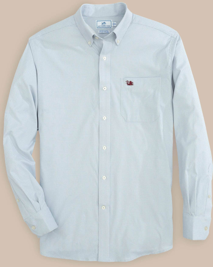 USC Gamecocks Gingham Button Down Shirt C_Sportshirts Southern Tide