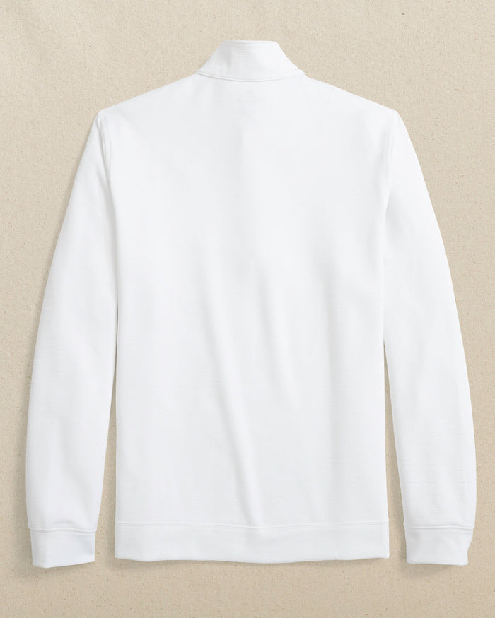 The back view of the Southern Tide USC Gamecocks Schooner Quarter Zip by Southern Tide - Classic White
