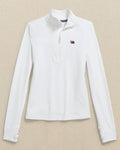The front view of the Southern Tide USC Gamecocks Women's Runaround Quarter Zip by Southern Tide - Classic White