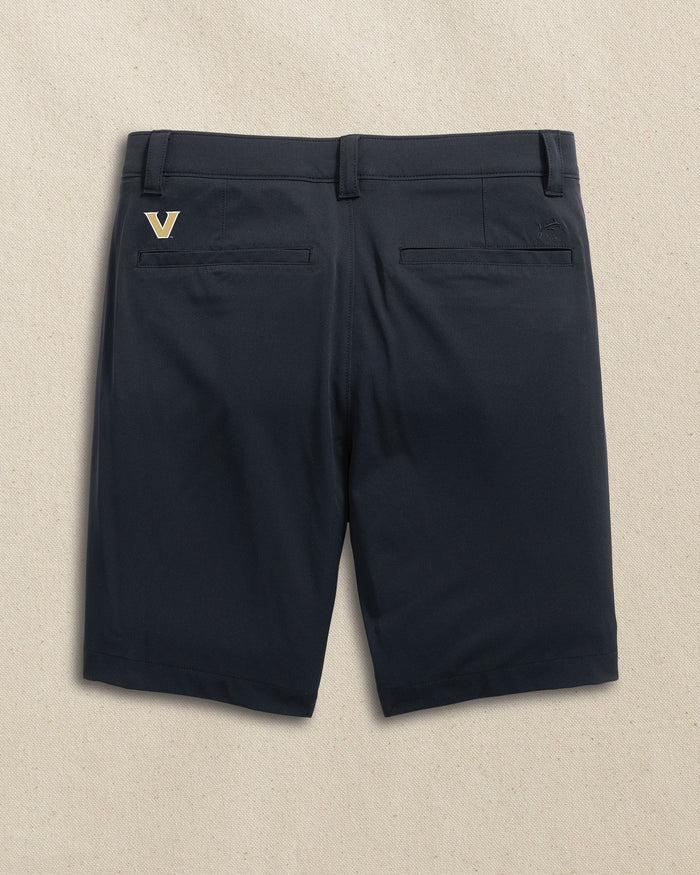 The back view of the Southern Tide Vanderbilt Commodores brrr°®-die 8" Performance Short by Southern Tide - Caviar Black