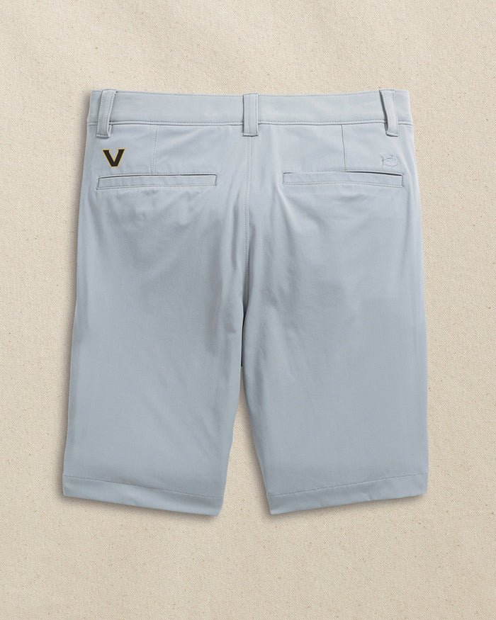 The back view of the Southern Tide Vanderbilt Commodores brrr°®-die 8" Performance Short by Southern Tide - Steel Grey