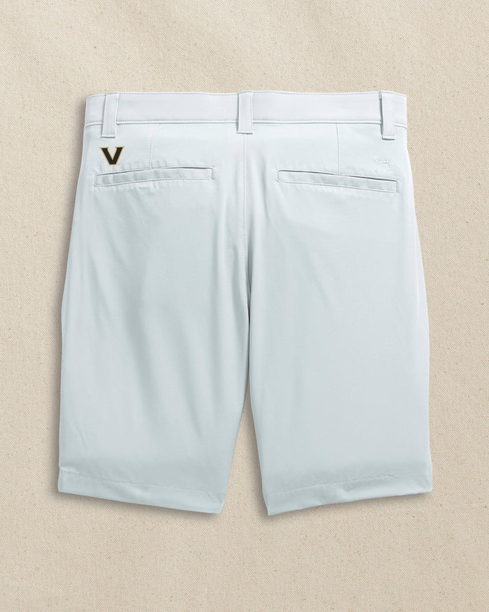 The back view of the Southern Tide Vanderbilt Commodores brrr°®-die 8" Performance Short by Southern Tide - Seagull Grey