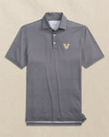 The front view of the Southern Tide Vanderbilt Commodores Driver Dunes Edge Plaid Polo by Southern Tide - Black