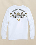 The back view of the Southern Tide Vanderbilt Commodores Gameday Bonfire Long Sleeve T-Shirt by Southern Tide - Classic White